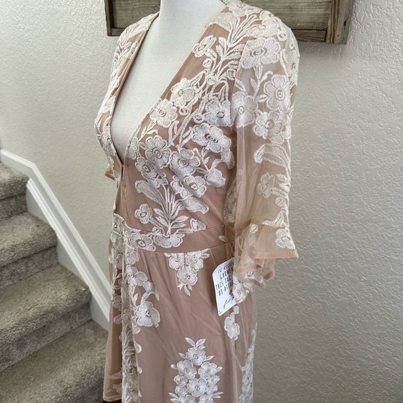 For Love & Lemons x Free People sheer embroidered party dress size L NWT - Picture 10 of 13